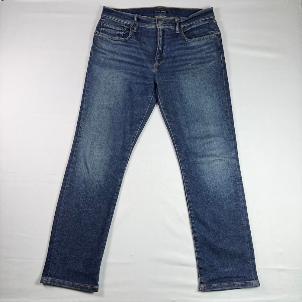 Lucky Brand 223 Straight Leg Jeans Mens 31x30 (Fits 34x30) Blue Denim Stretch